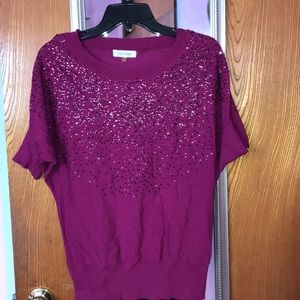 Calvin Klein Magenta top with glitter